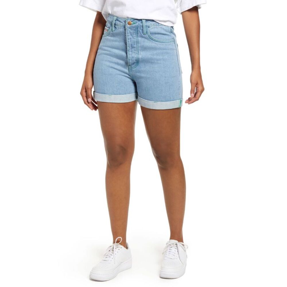 Cross Colours Womens Cuffed Denim Shorts 26 Blue Vintage - NWT 116